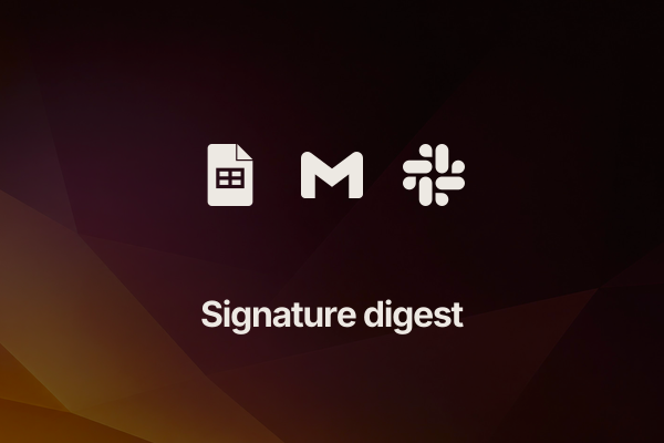 signature-followup: Signature digest